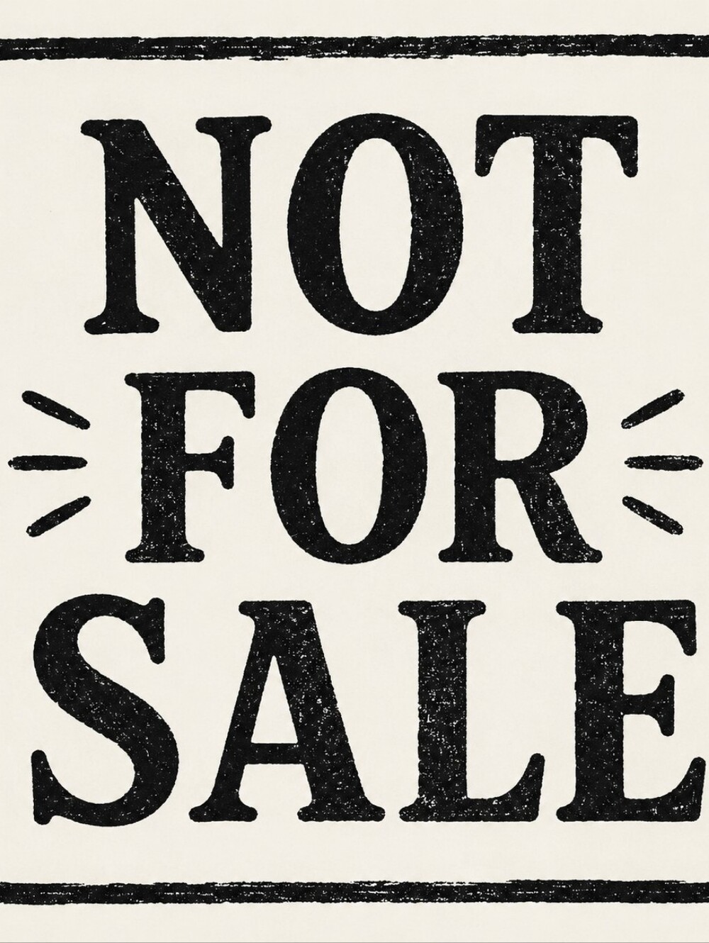 Not For Sale
